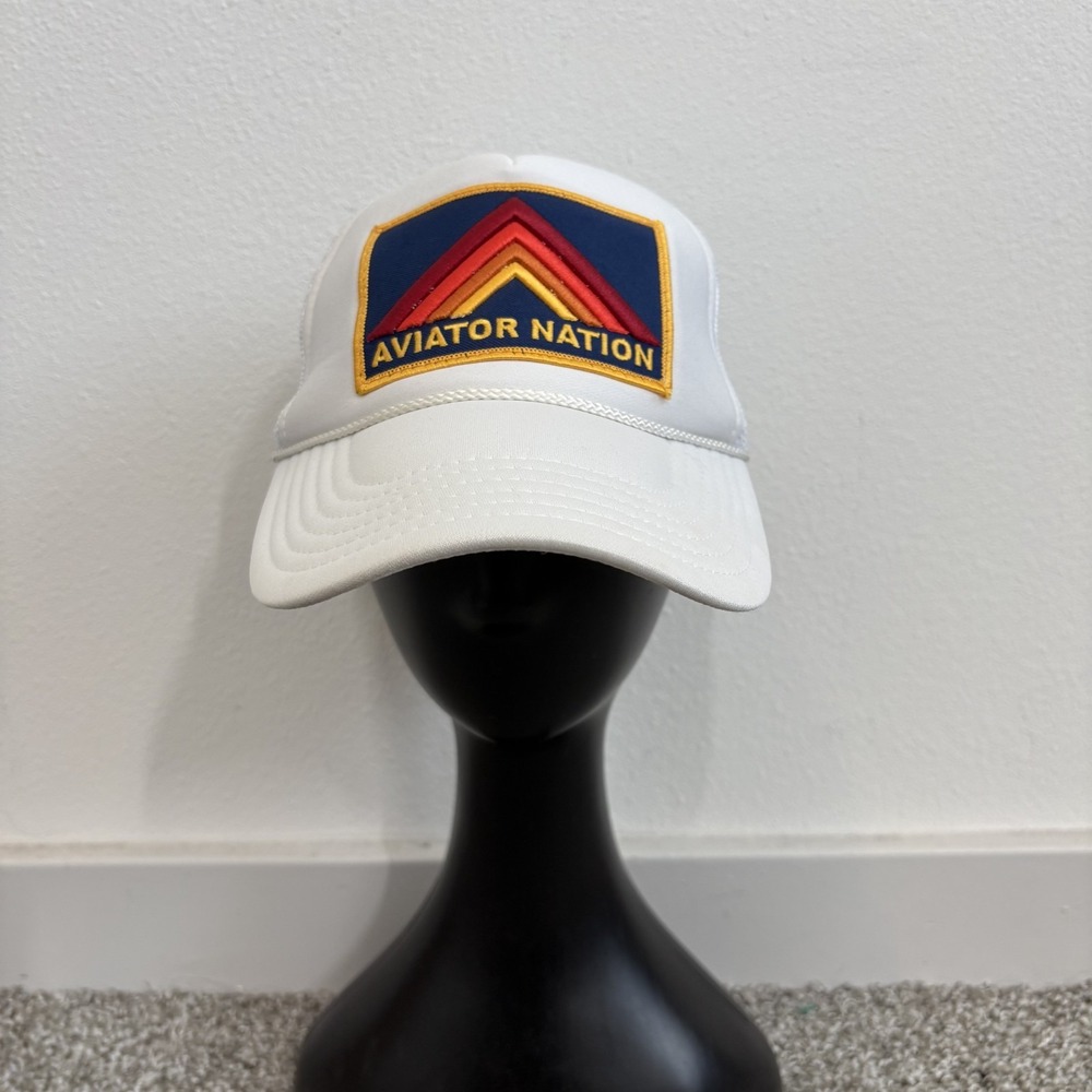 Aviator Nation Trucker Hat Snap Back White Logo Patch